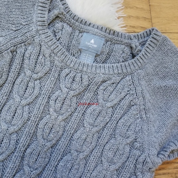 GAP Other - BABY GAP Girls 4 Cable Knit Sweater Dress Grey